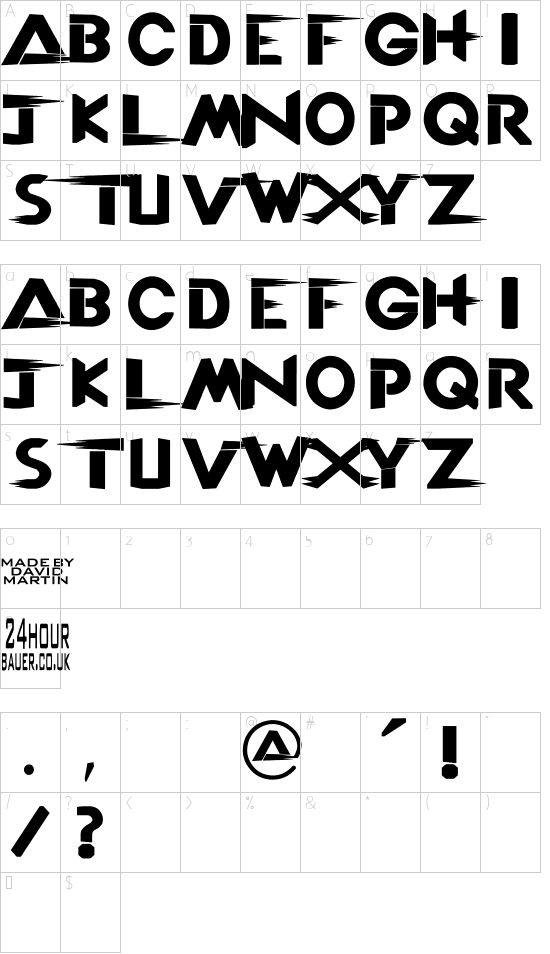 TNA LOGO Character Map