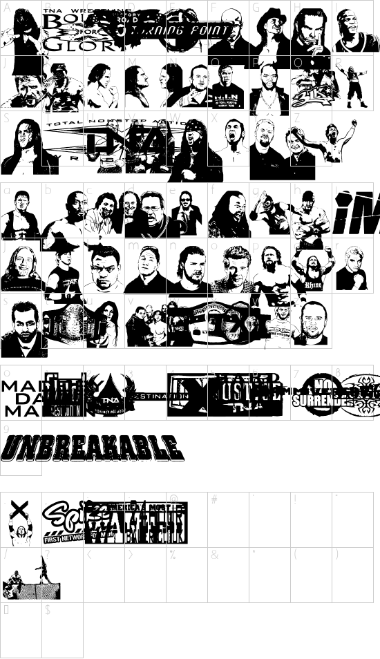 TNA Bound for Glory Character Map