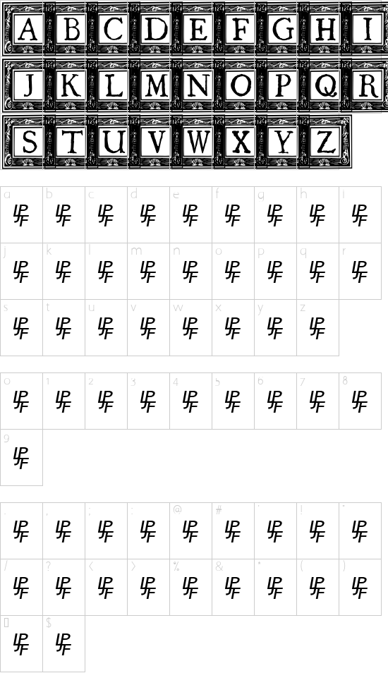 QuaNauticale_Initials_No1 Character Map