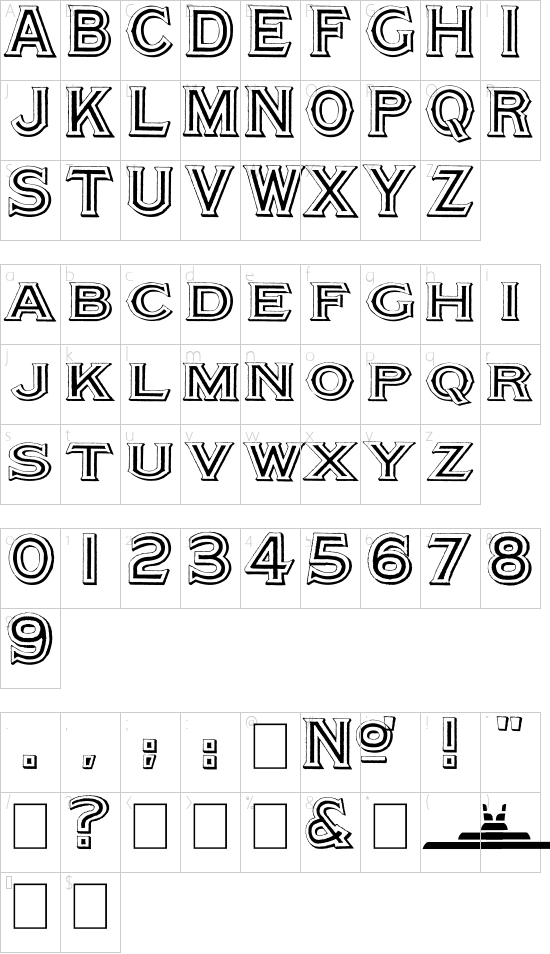 Altea Character Map