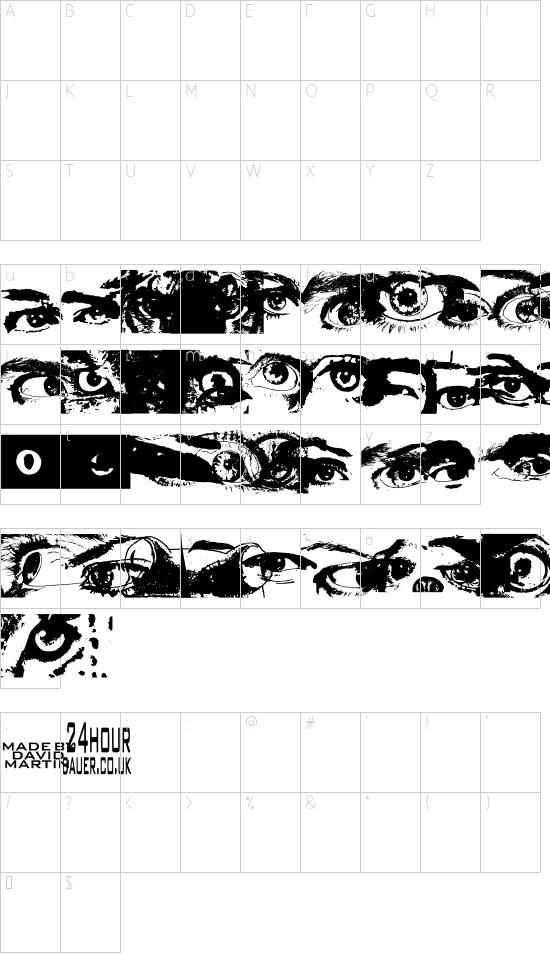 Eye Spy Character Map
