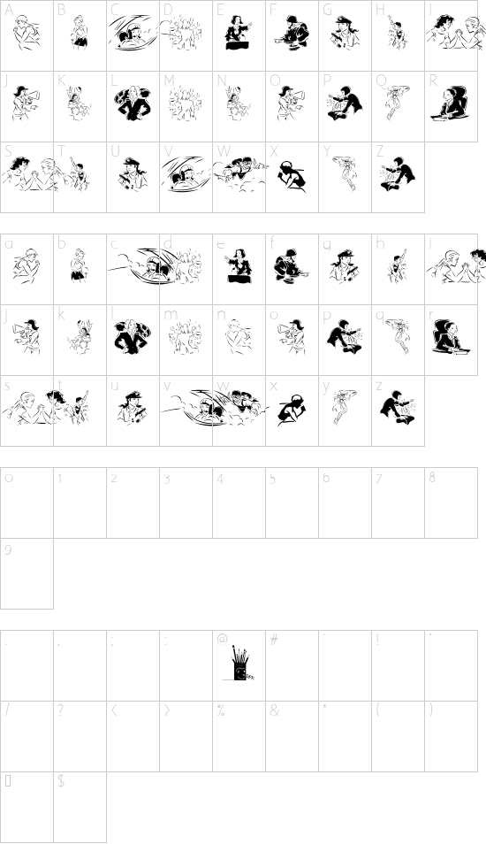 PowerWoman Character Map