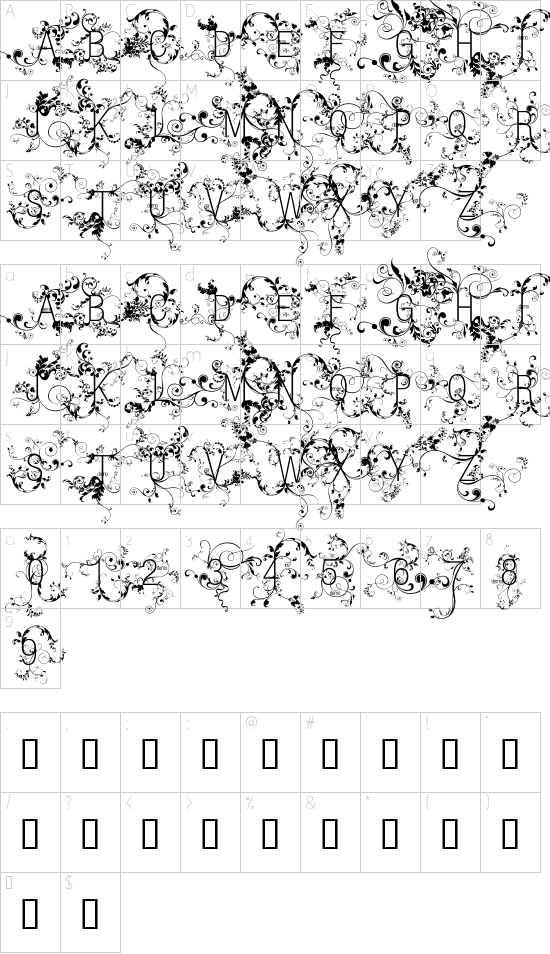 HelenaDEMOVERSION Character Map