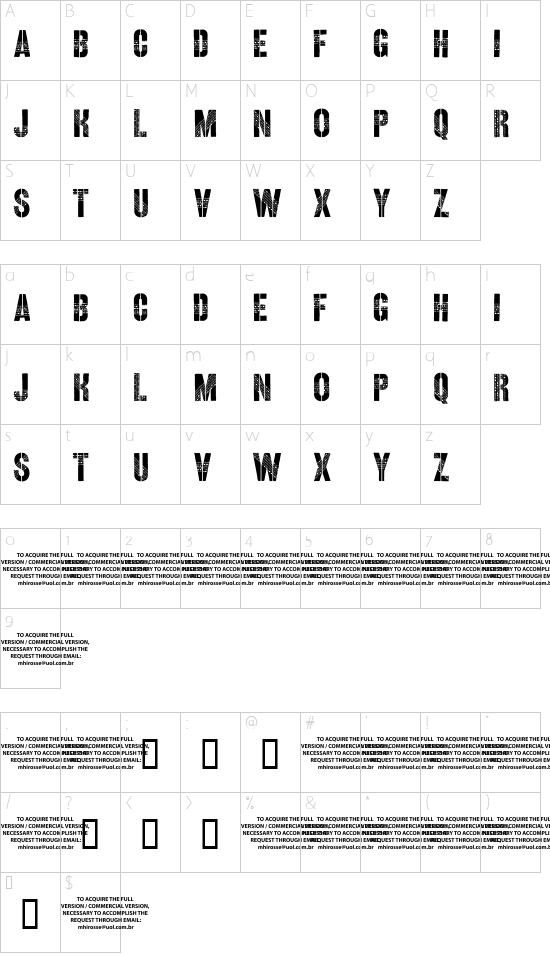 Querencia Army DEMO VERSION Character Map