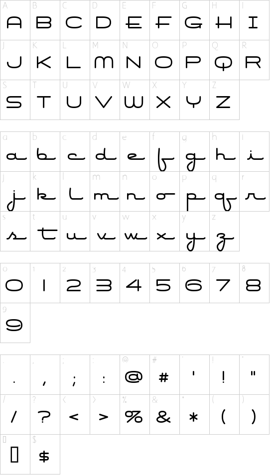 Air Conditioner Character Map