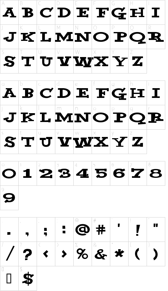 Yahoo Character Map