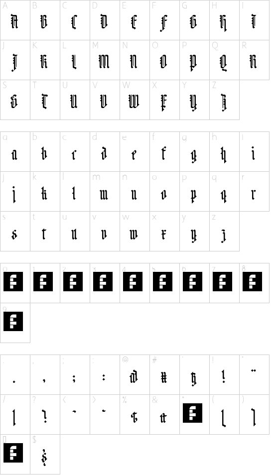 Tight Character Map