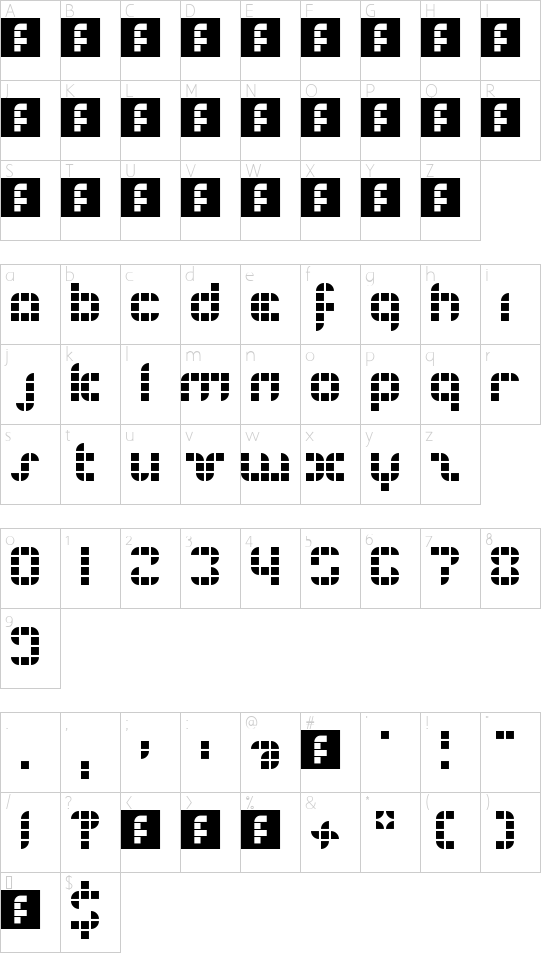 eyesore Character Map