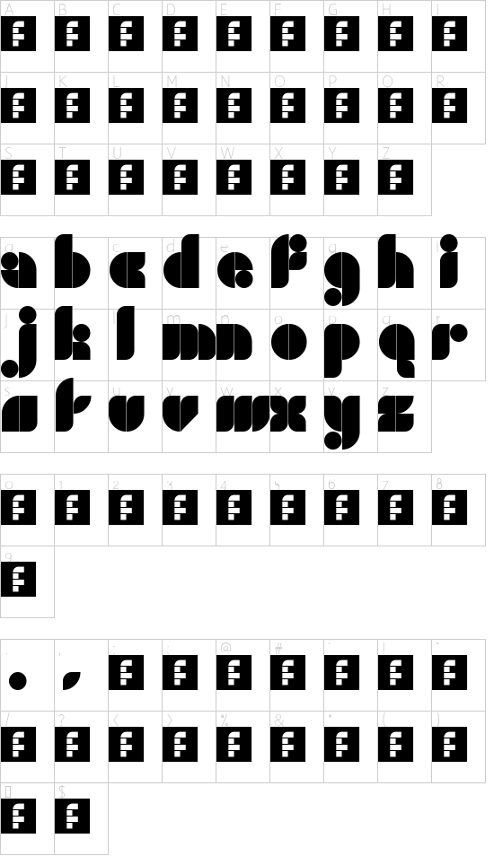 Jack Fancy Character Map