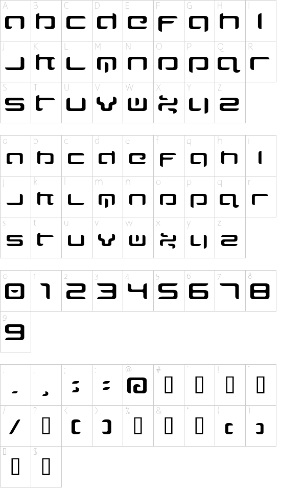 Majispirit Character Map