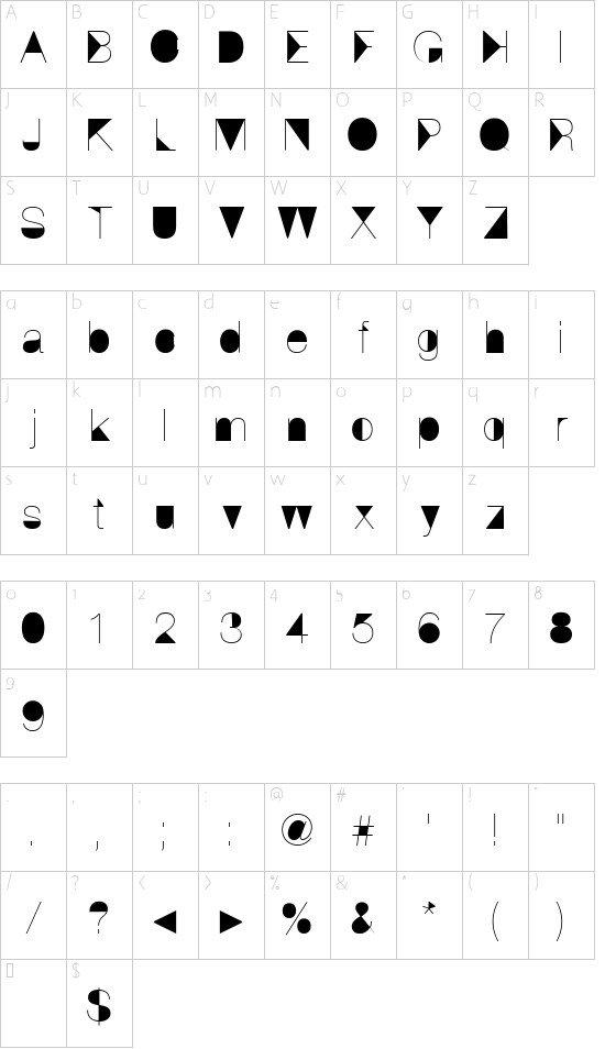 Black Eye Nue Character Map