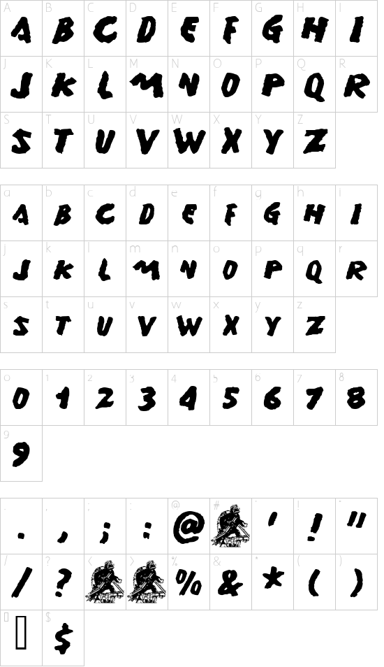 Gamera Character Map