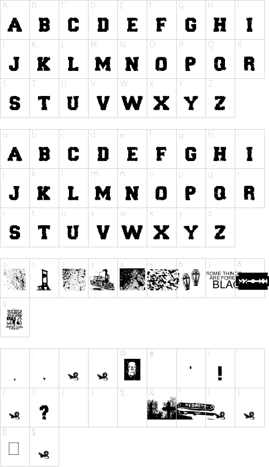 Forever Black Character Map