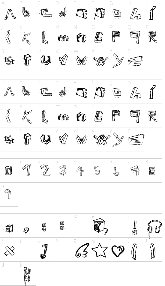 Elli Noise Character Map