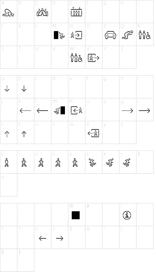 SirucaPictograms Character Map