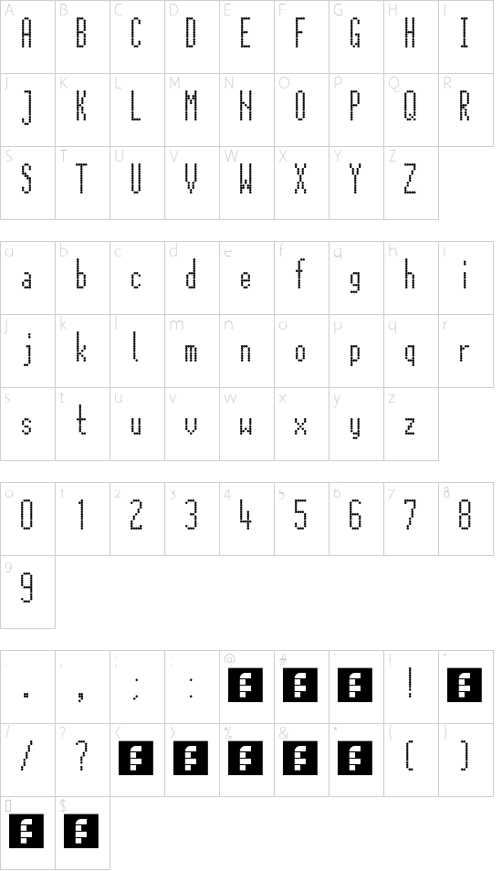 Citaro Zij DS Character Map