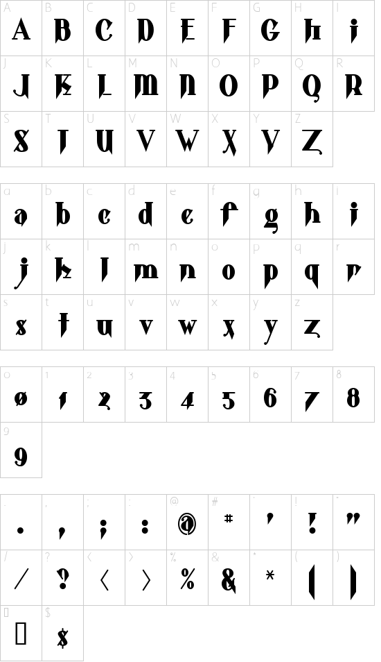 Shark Character Map