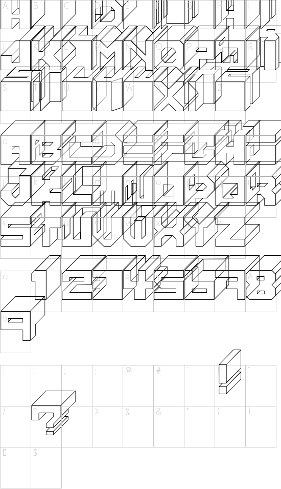 Cube Character Map