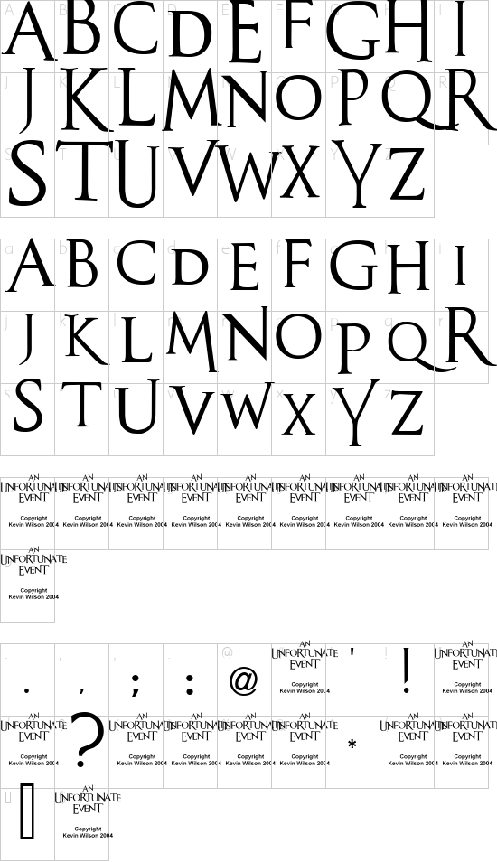 An Unfortunate Event Character Map