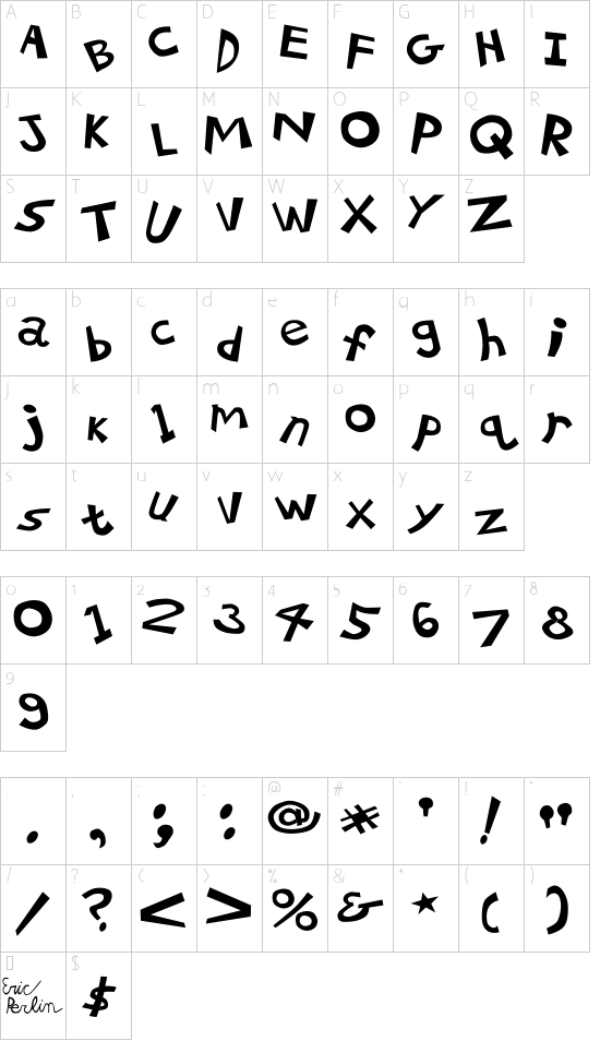 21 Kilobyte Salute Character Map