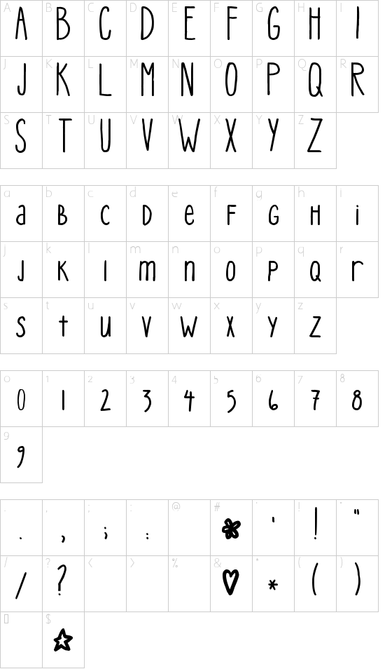 Pea Mystie Character Map