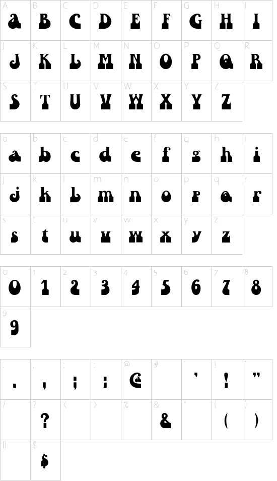 Inkwell Character Map