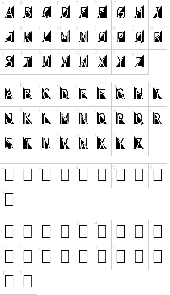 Fantomet 1 Character Map