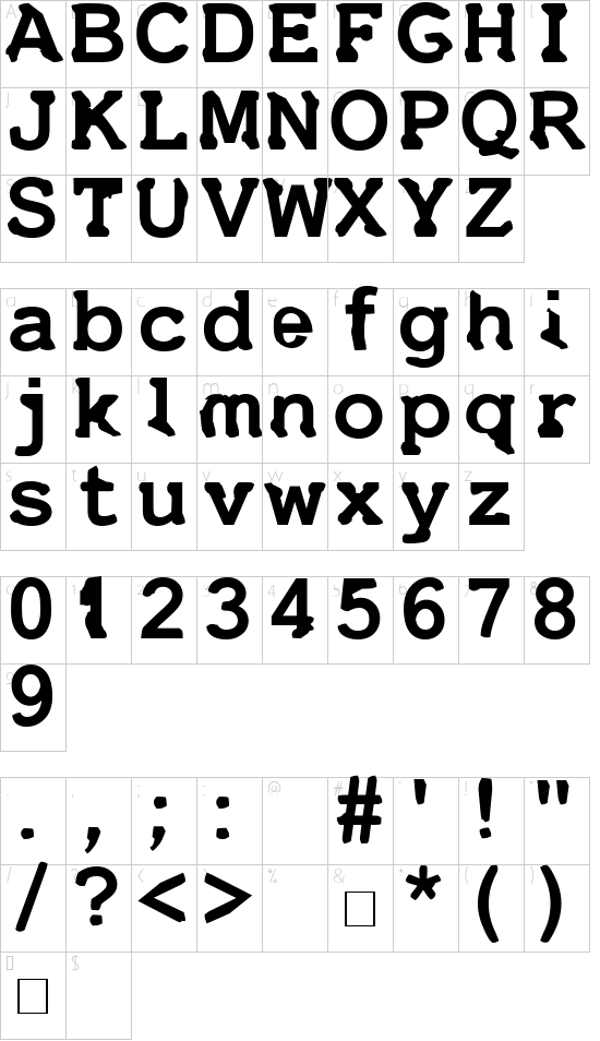 Uneek Character Map