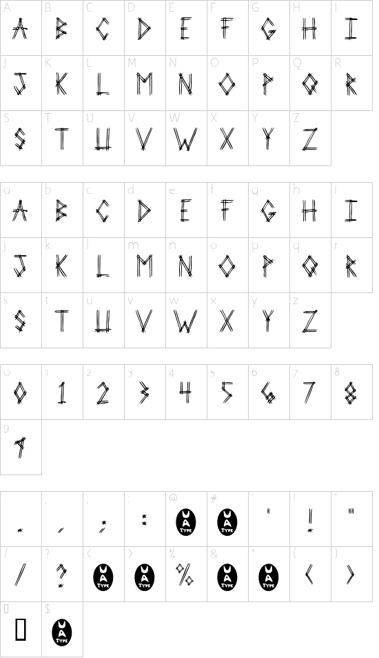 2 Prong Tree Character Map
