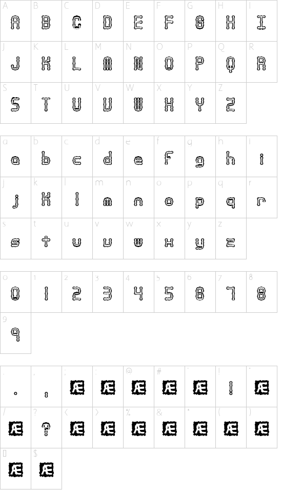 Arthritis BRK Character Map