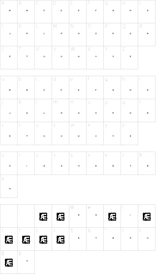 Code Of Life BRK Character Map