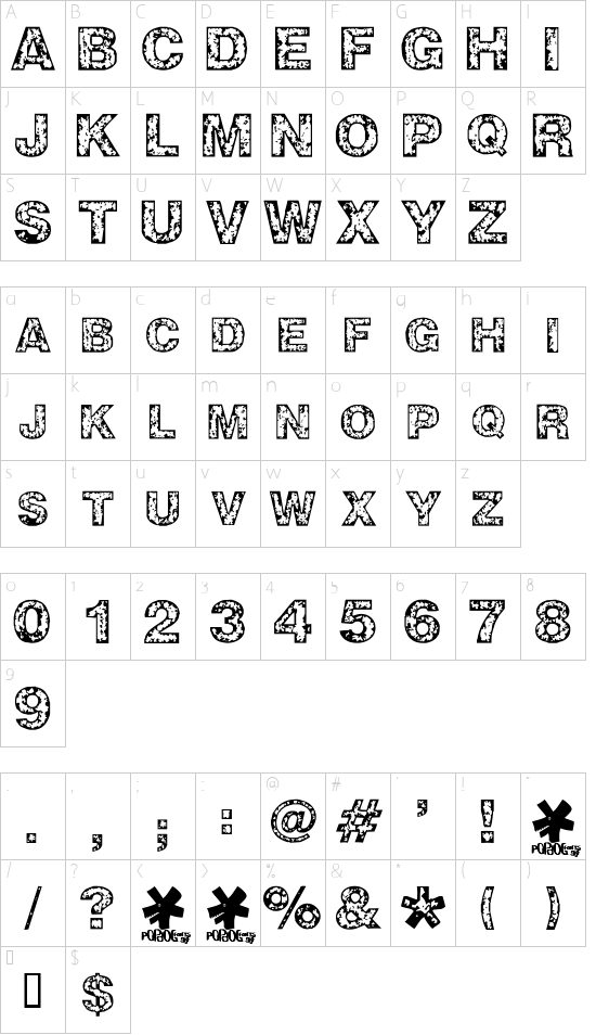 ZWISDOM Character Map