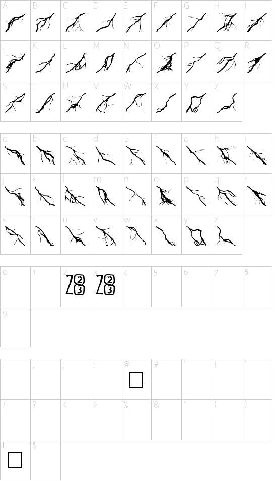 Zone23_Lightning Character Map