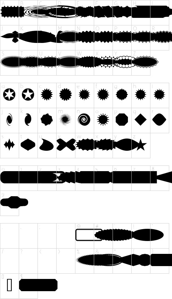 ButtonButton Character Map