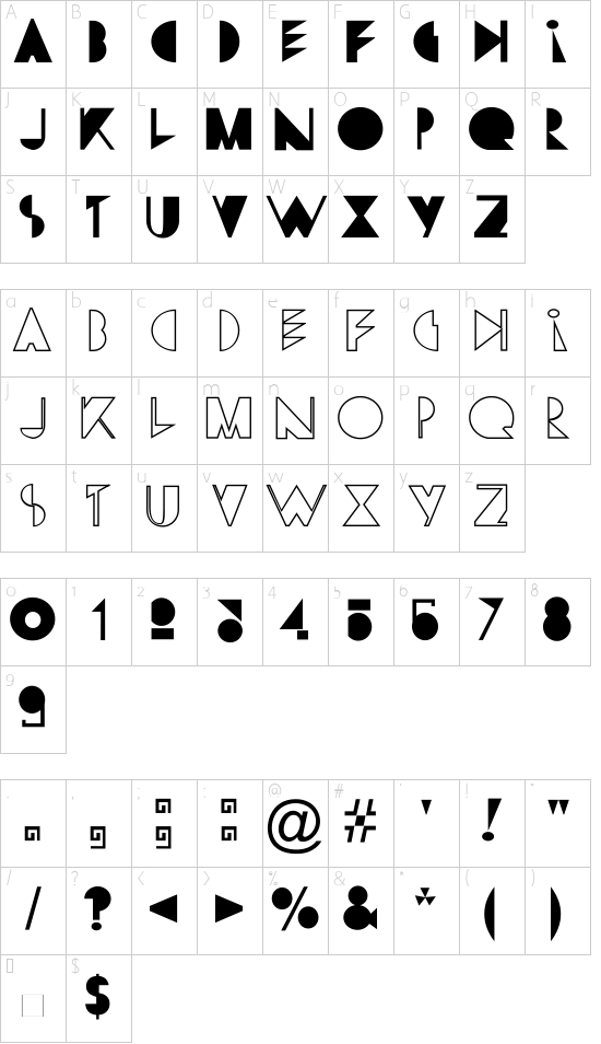 Yes:CityOfAngels Character Map