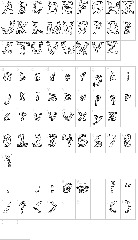 Fire Wood Character Map