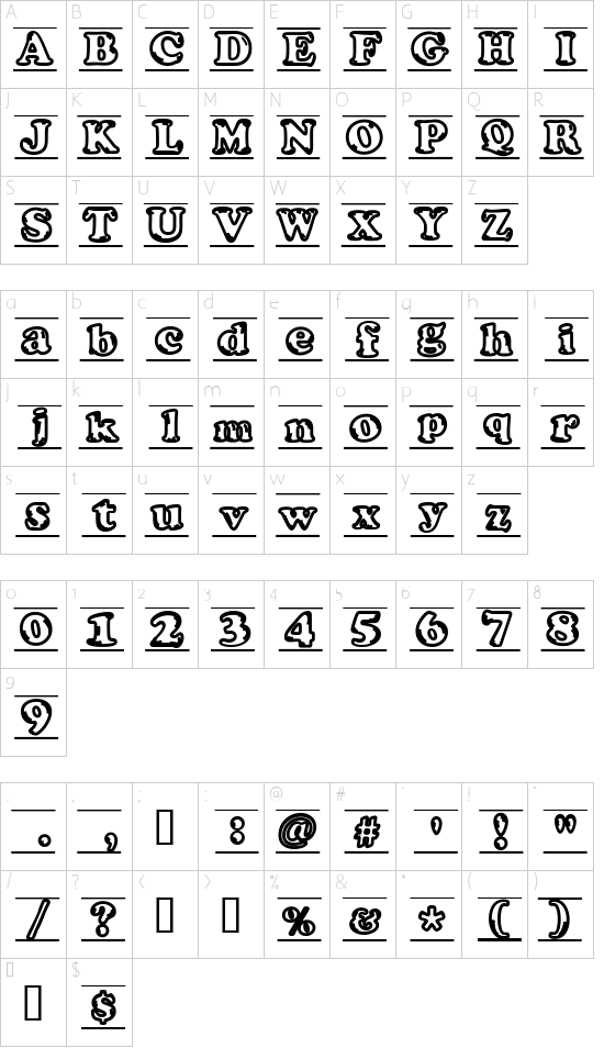 ijifufont Character Map