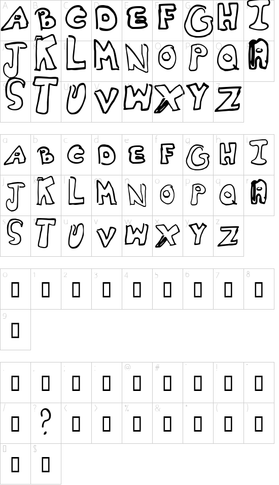 Whitney2 Character Map