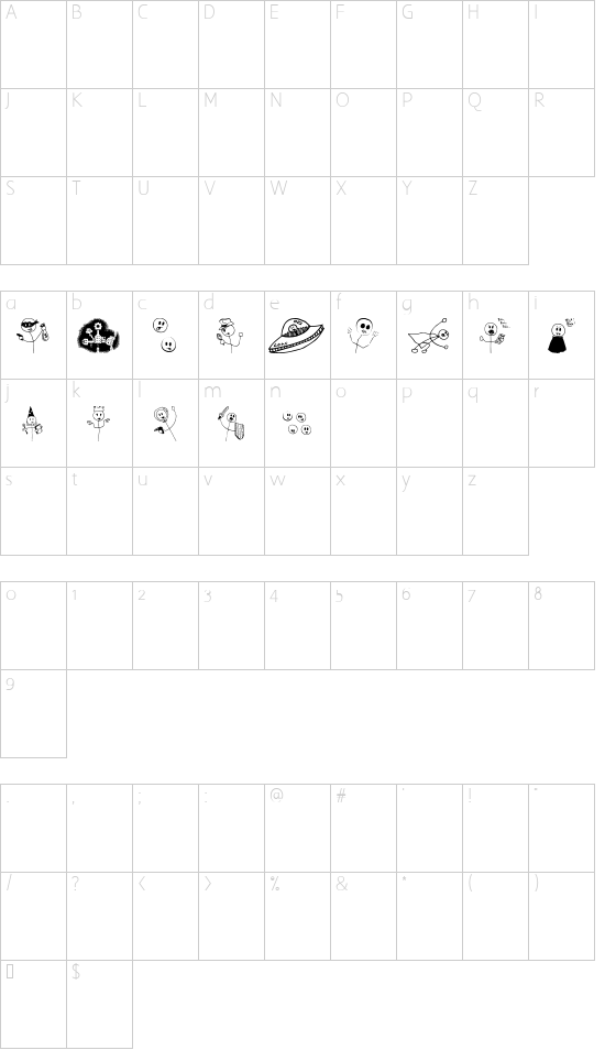 Risus LCB Dingbats Character Map