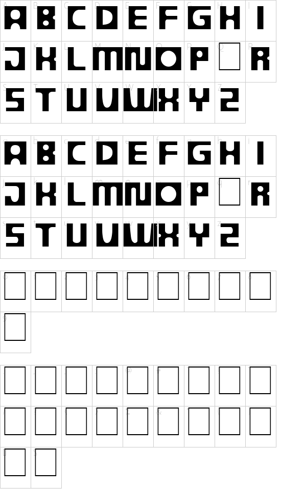 DS Progress Character Map