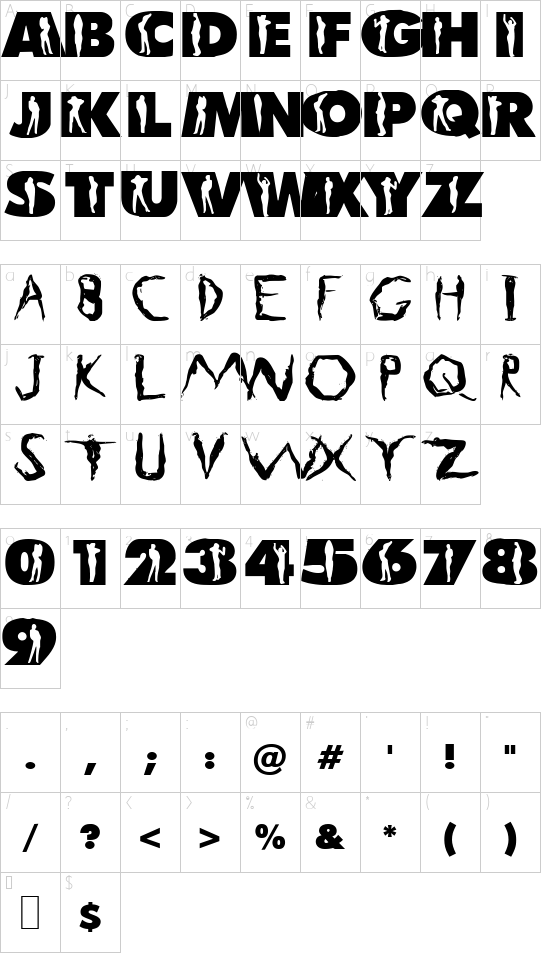 LC Body Character Map