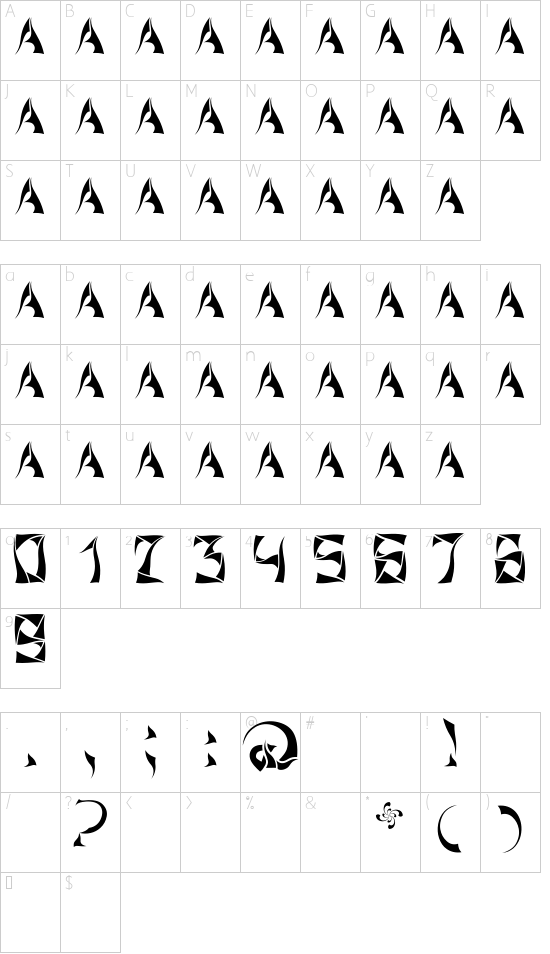 Xorx_windy Cyr Character Map