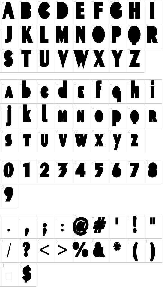 character map