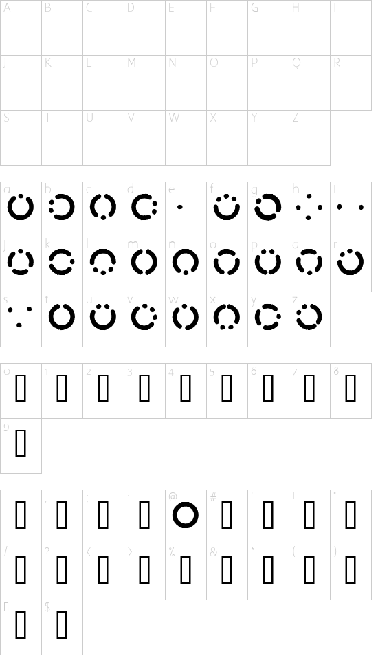 Morseircle code Character Map