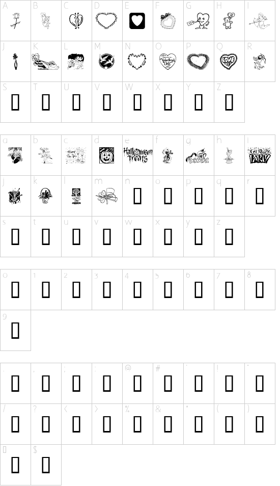 Multicasion Character Map