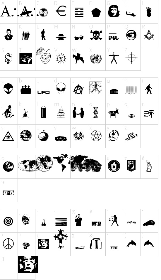 Illuminati Character Map