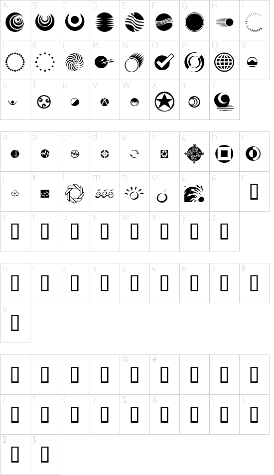 KR A Round Character Map