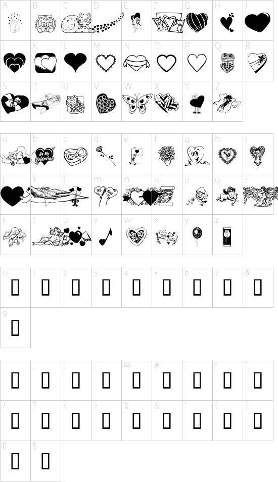 KR Be Mine Again Character Map