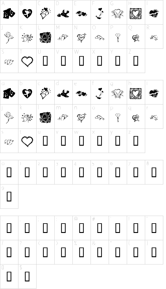 KR Be Mine Always Character Map