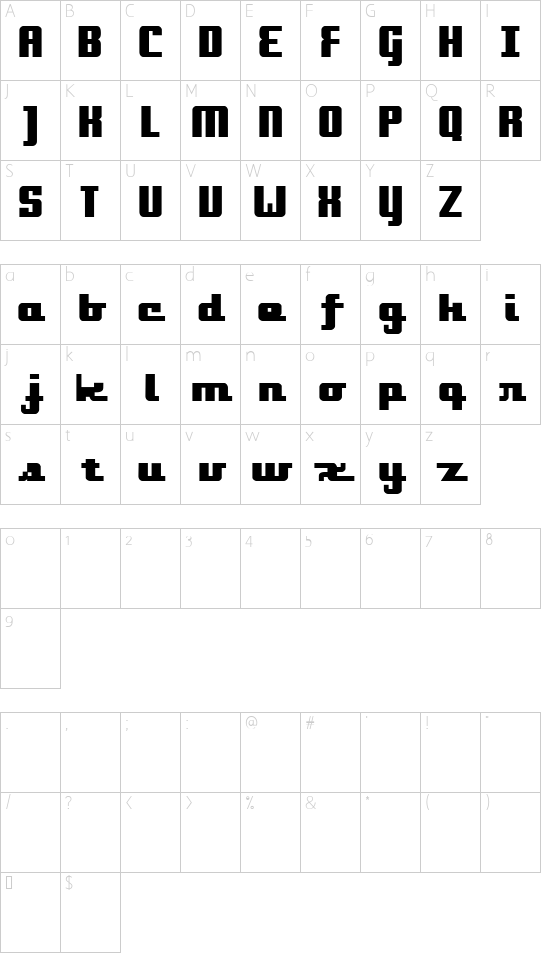 onakite Character Map